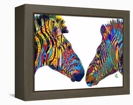 Ziggy and Zag the Zebras-Ruth Day-Framed Premier Image Canvas