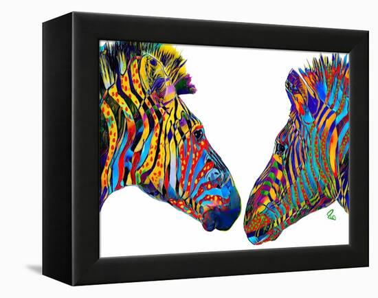 Ziggy and Zag the Zebras-Ruth Day-Framed Premier Image Canvas