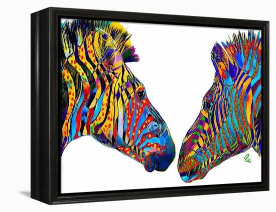 Ziggy and Zag the Zebras-Ruth Day-Framed Premier Image Canvas