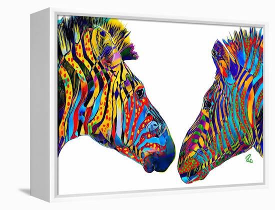 Ziggy and Zag the Zebras-Ruth Day-Framed Premier Image Canvas