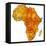 Zimbabwe on Actual Map of Africa-michal812-Framed Stretched Canvas