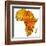 Zimbabwe on Actual Map of Africa-michal812-Framed Art Print