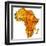 Zimbabwe on Actual Map of Africa-michal812-Framed Art Print