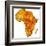 Zimbabwe on Actual Map of Africa-michal812-Framed Art Print