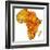 Zimbabwe on Actual Map of Africa-michal812-Framed Art Print