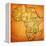 Zimbabwe on Actual Map of Africa-michal812-Framed Stretched Canvas