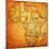 Zimbabwe on Actual Map of Africa-michal812-Mounted Art Print