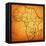 Zimbabwe on Actual Map of Africa-michal812-Framed Stretched Canvas