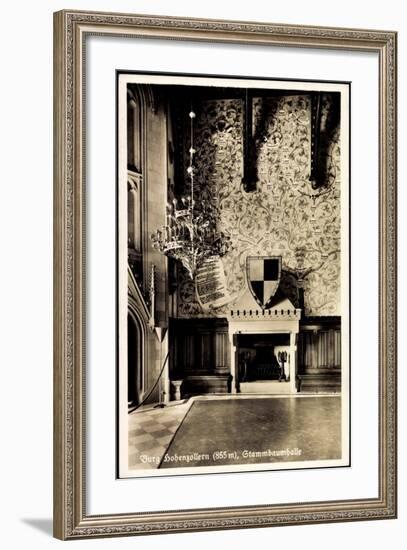 Zimmern Bisingen, Burg Hohenzollern, Stammbaumhalle-null-Framed Photographic Print