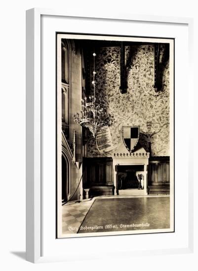 Zimmern Bisingen, Burg Hohenzollern, Stammbaumhalle-null-Framed Photographic Print