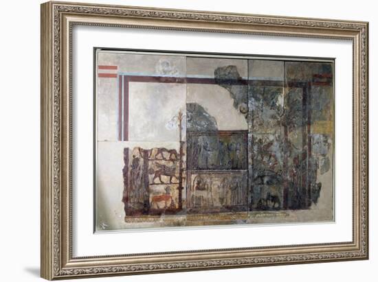 Zimri-Lim, King of Mari, Before the Goddess Ishtar, the Palace of Zimri-Lim, Mari, Middle Euphrates-null-Framed Giclee Print