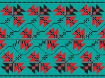 Seamless Pattern with Fir-Cone. Christmas Tree Ornament Vector Illustrations-Zinaida Zaiko-Mounted Art Print