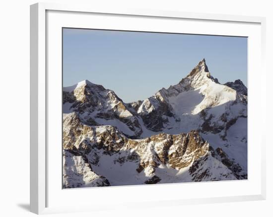 Zinalrothorn, 4221M, Mountain Scenery in Cervinia Ski Resort, Valle D'Aosta, Italian Alps-Christian Kober-Framed Photographic Print