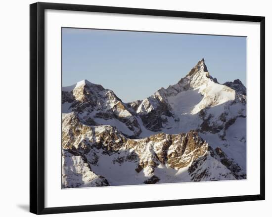 Zinalrothorn, 4221M, Mountain Scenery in Cervinia Ski Resort, Valle D'Aosta, Italian Alps-Christian Kober-Framed Photographic Print