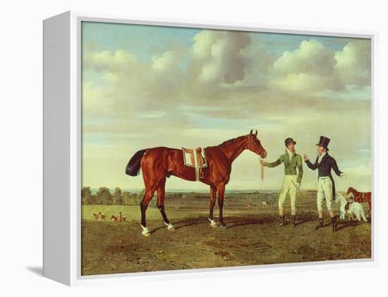 'Zinganee' Held by Sam Chifney Junior with the Owner Mr. William Chifney, at Newmarket, C.1829 (Oil-Benjamin Marshall-Framed Premier Image Canvas