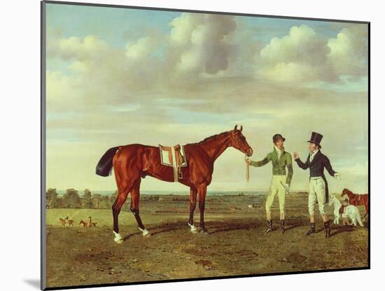 'Zinganee' Held by Sam Chifney Junior with the Owner Mr. William Chifney, at Newmarket, C.1829 (Oil-Benjamin Marshall-Mounted Giclee Print