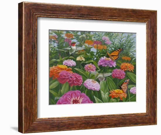 Zinnia Bouquet-Fred Szatkowski-Framed Premium Giclee Print