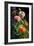 Zinnia Flowers II-Vivienne Dupont-Framed Art Print