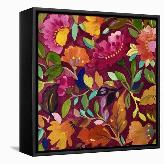 Zinnia Meadow-Kim Parker-Framed Premier Image Canvas