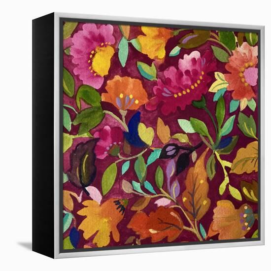 Zinnia Meadow-Kim Parker-Framed Premier Image Canvas