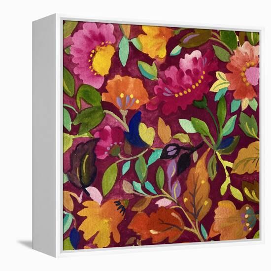 Zinnia Meadow-Kim Parker-Framed Premier Image Canvas