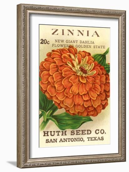 Zinnia Seed Packet-null-Framed Art Print