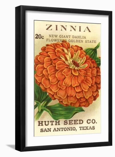 Zinnia Seed Packet-null-Framed Art Print