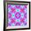 Zinnia with Orchid and Colorful Pop Floral Ornaments, Symmetric Floral Montage, Layer Work-Alaya Gadeh-Framed Photographic Print