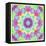 Zinnia with Orchid and Colorful Pop Floral Ornaments, Symmetric Floral Montage, Layer Work-Alaya Gadeh-Framed Premier Image Canvas