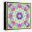 Zinnia with Orchid and Colorful Pop Floral Ornaments, Symmetric Floral Montage, Layer Work-Alaya Gadeh-Framed Premier Image Canvas