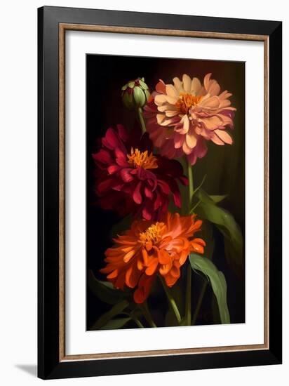 Zinnia-Vivienne Dupont-Framed Art Print