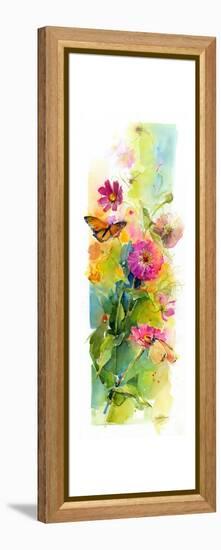 Zinnias and Butterflies, 2015-John Keeling-Framed Premier Image Canvas