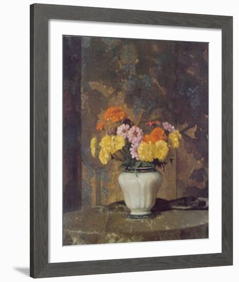 Zinnias And Marigolds-Hermann Dudley Murphy-Framed Art Print