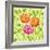 Zinnias II-Patty Young-Framed Premium Giclee Print