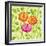 Zinnias II-Patty Young-Framed Premium Giclee Print