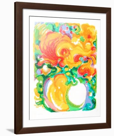 Zinnias-Ronald Julius Christensen-Framed Limited Edition