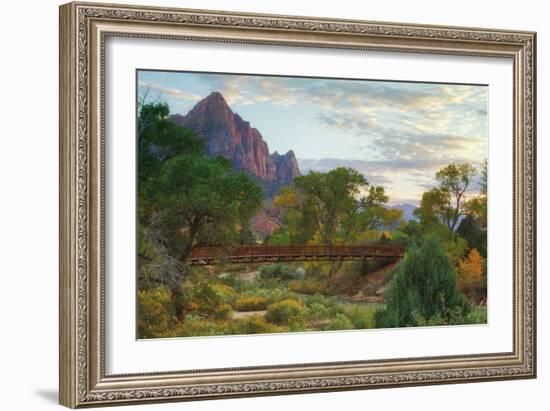 Zion Canyon Bridge-Vincent James-Framed Photographic Print