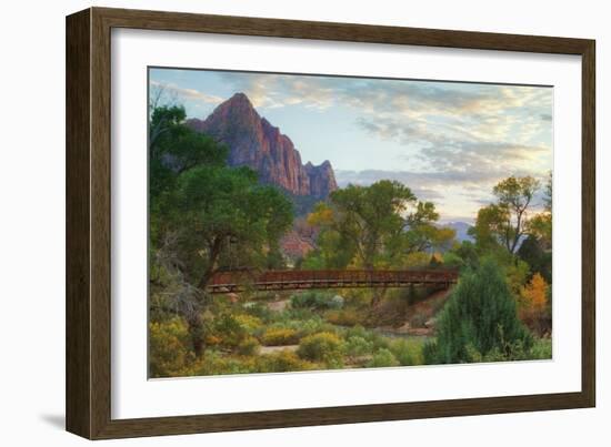 Zion Canyon Bridge-Vincent James-Framed Photographic Print