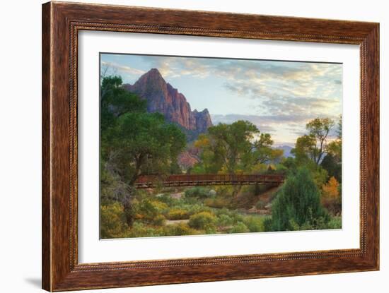 Zion Canyon Bridge-Vincent James-Framed Photographic Print