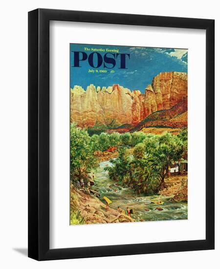 "Zion Canyon," Saturday Evening Post Cover, July 9, 1960-John Clymer-Framed Giclee Print