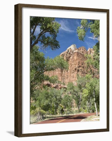 Zion Canyon Scenic Drive, Near Zion Lodge, Zion National Park, Utah, United States of America, Nort-Richard Maschmeyer-Framed Photographic Print