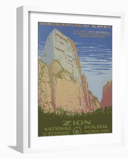 Zion National Park, c.1938-null-Framed Art Print