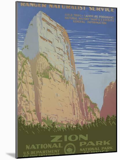 Zion National Park, c.1938-null-Mounted Art Print