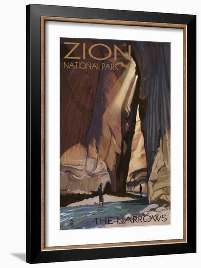 Zion National Park - the Narrows, c.2009-Lantern Press-Framed Art Print