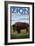 Zion National Park, UT - Bison-Lantern Press-Framed Art Print