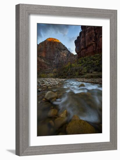 Zion National Park, Utah: Near Big Bend Along The Virgin River At Dusk-Ian Shive-Framed Photographic Print