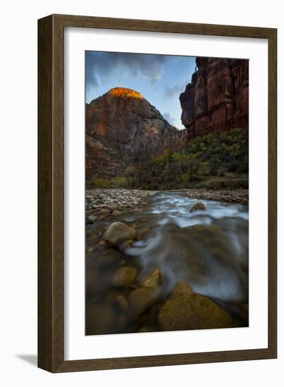 Zion National Park, Utah: Near Big Bend Along The Virgin River At Dusk-Ian Shive-Framed Photographic Print