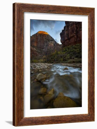 Zion National Park, Utah: Near Big Bend Along The Virgin River At Dusk-Ian Shive-Framed Photographic Print