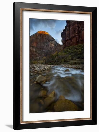 Zion National Park, Utah: Near Big Bend Along The Virgin River At Dusk-Ian Shive-Framed Photographic Print