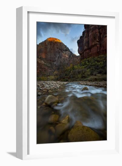 Zion National Park, Utah: Near Big Bend Along The Virgin River At Dusk-Ian Shive-Framed Photographic Print